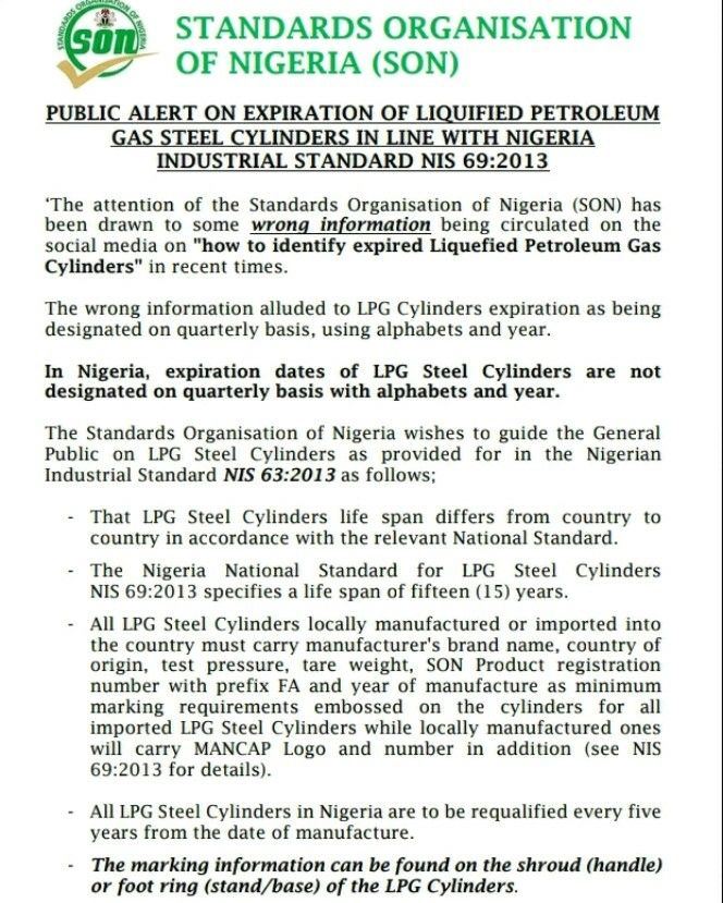 Meddelande om Nigeria LPG Association (NLPGA).