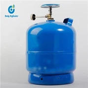 Orange Färg Logo Print Liten Gascylinder Butangas Matlagning LPG Cylinder 5 kg Cylindrar för Nigeria Övriga Afrika